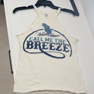 Cream Graphic Tank Top